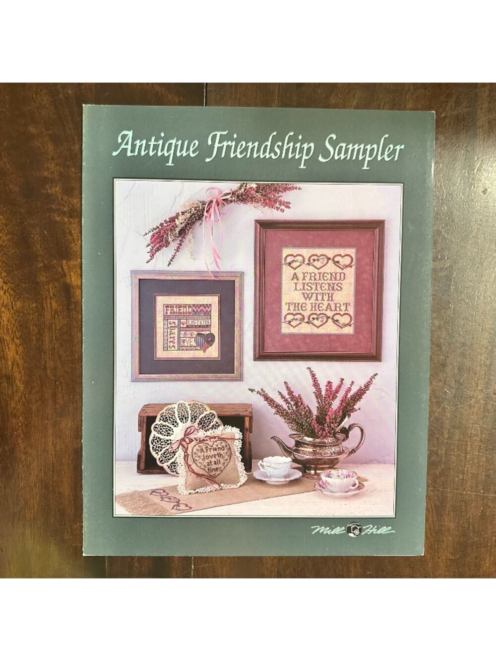 Antique Friendship Sampler Cross-Stitch Pattern Book By Mile-A-Minute